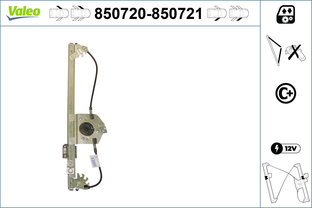 VALEO 850720 Ablakemelő